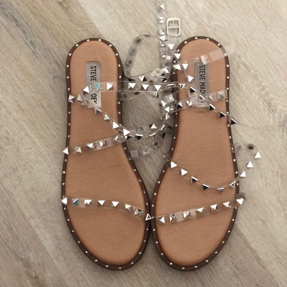 Steve Madden Travel Sandals- Clear